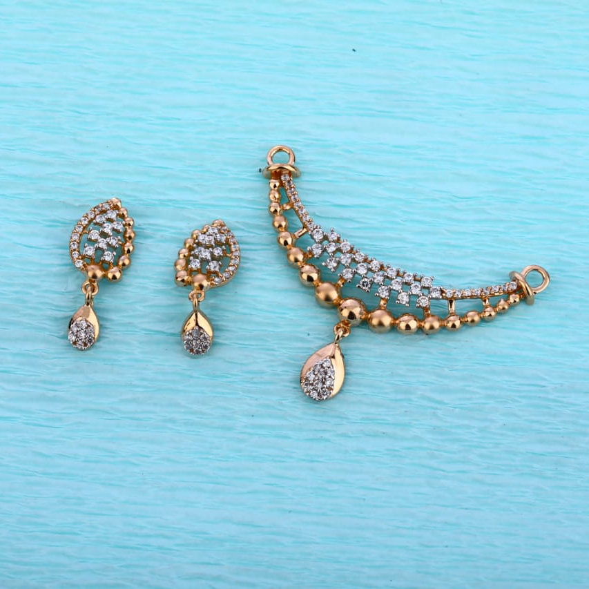 750 Rose Gold Hallmark Mangalsutra Gorgeous Pendant RMPN138