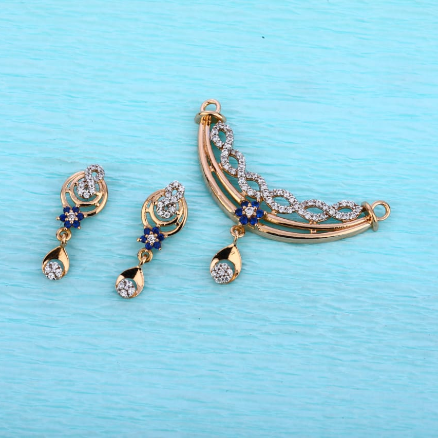 750 Rose Gold Hallmark Mangalsutra Fancy Pendant RMPN139