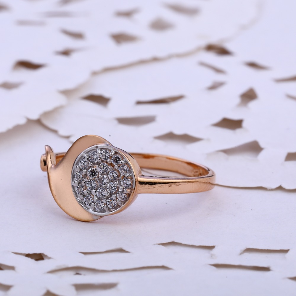 750 Rose Gold Delicate Hallmark Ladies Ring RLR822