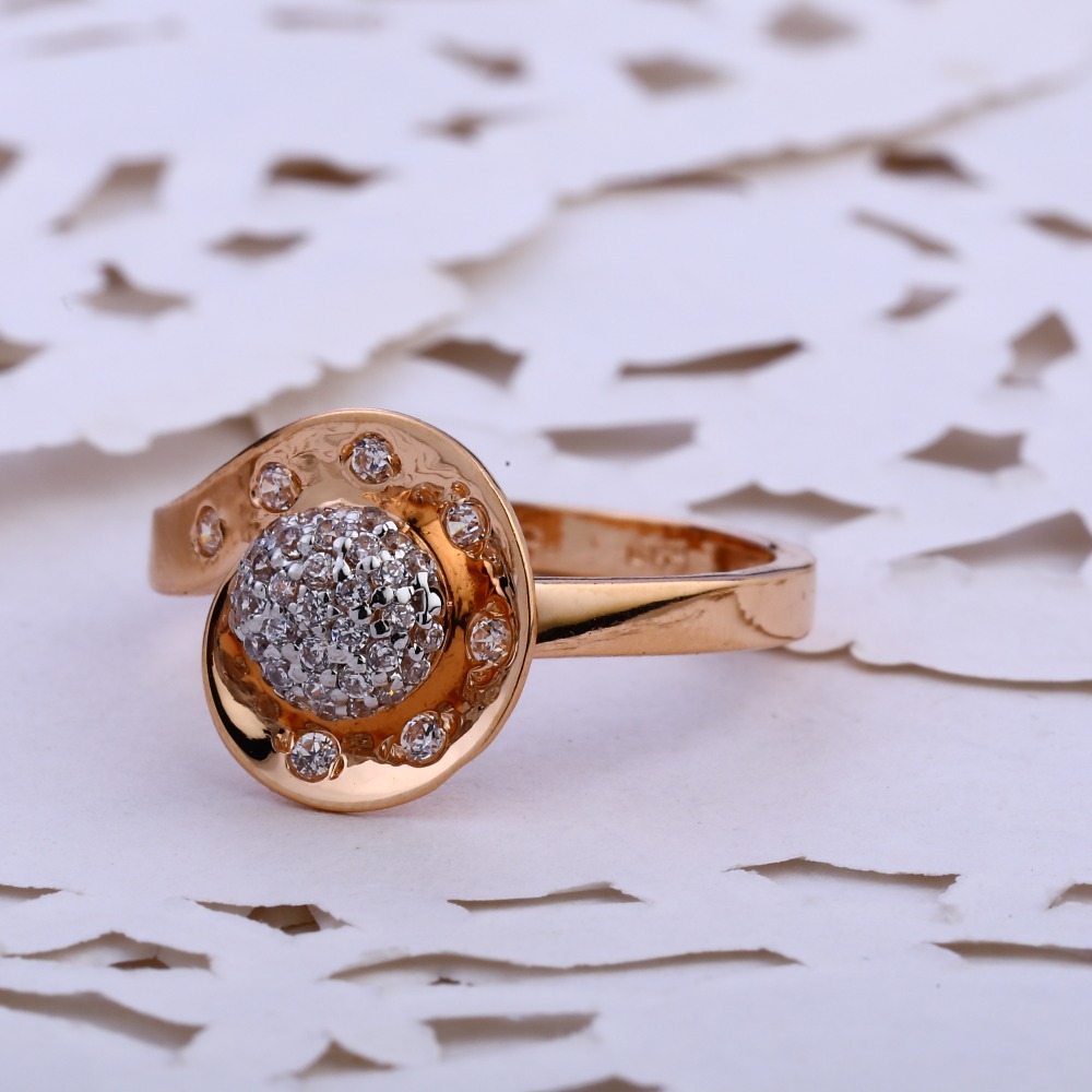 750 Rose Gold  Hallmark Ladies Ring RLR819