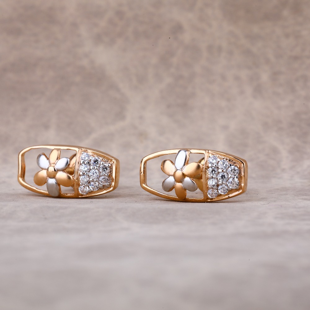 18CT  Rose Gold Hallmark Ladies Earring RE198