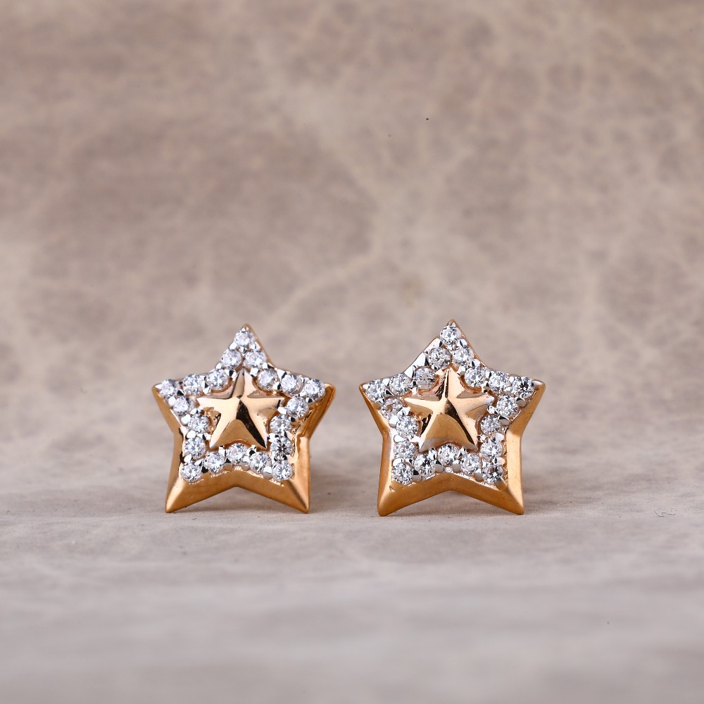 18KT Rose Gold Gorgeous Ladies Earring RE195
