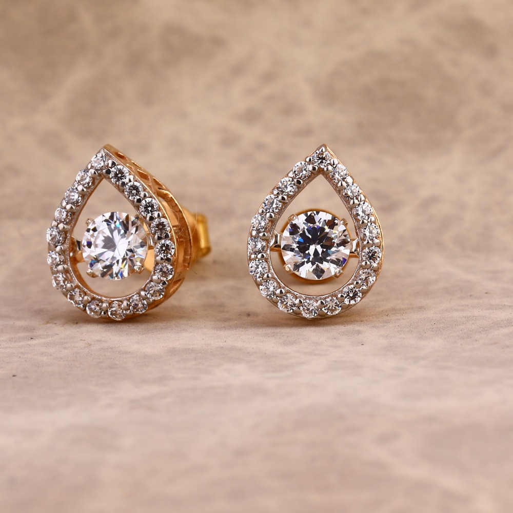 750 Rose Gold Fancy Ladies Earring RE211