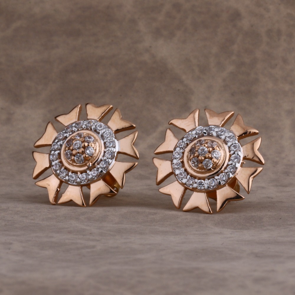 18CT Rose Gold Gorgeous Ladies Earring RE213
