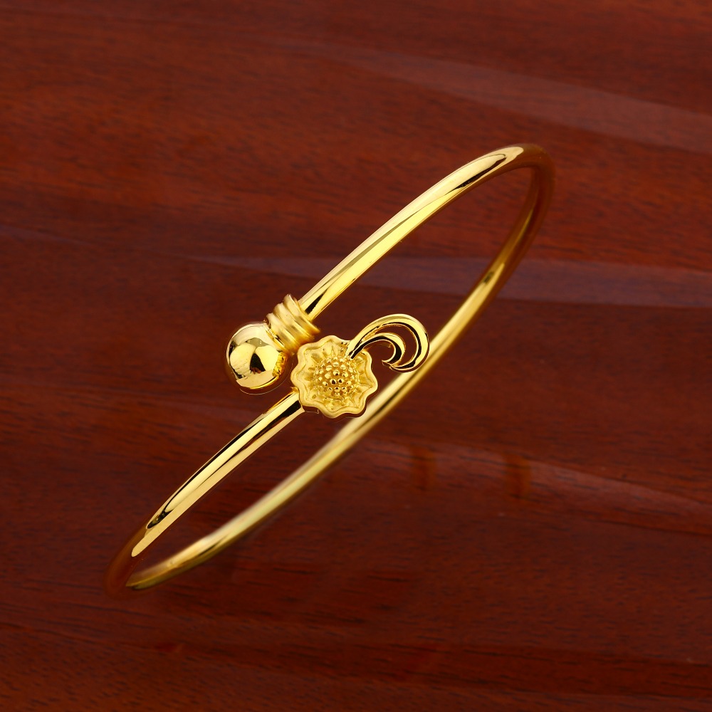 18CT CZ Women's Delicate Hallmark  Kada Bracelet LKB181