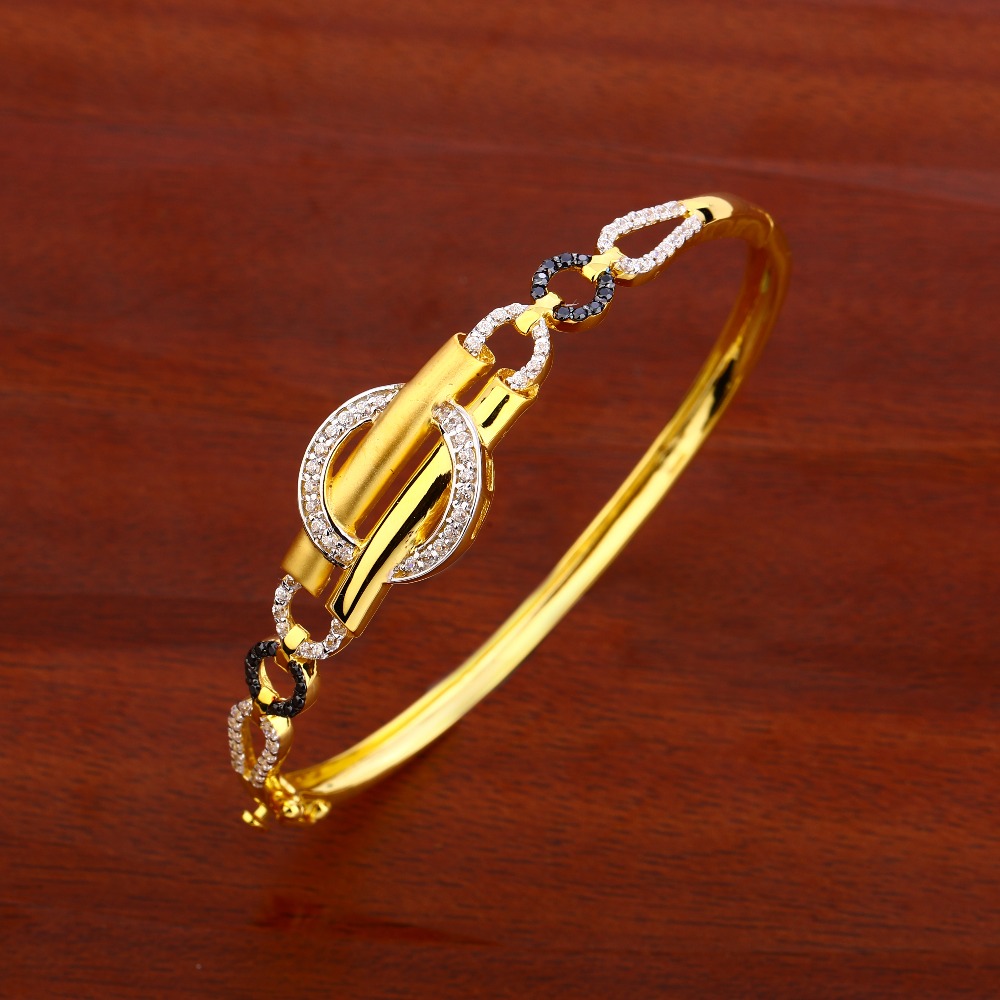 18KT Ladies Gold Classic Kada Bracelet LKB144