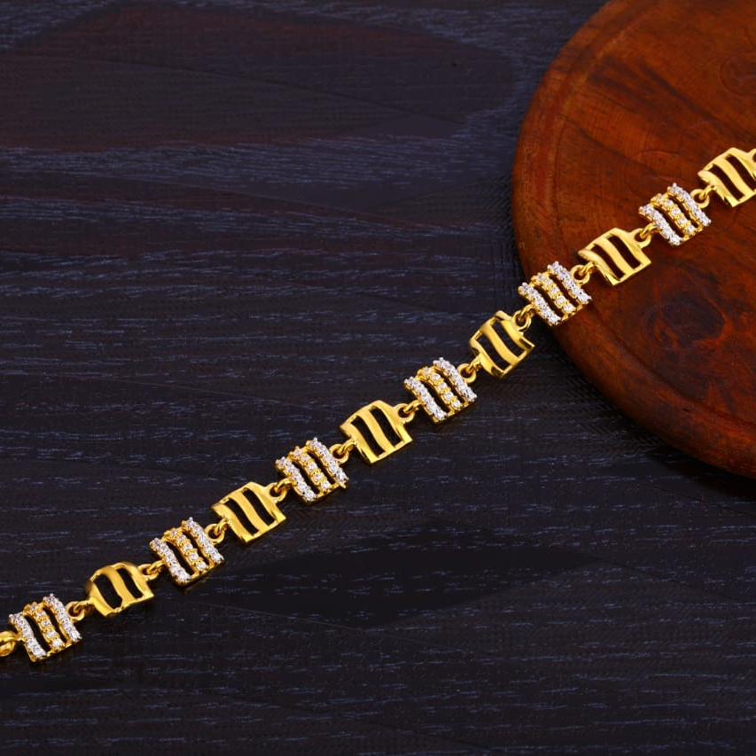 22KT Gold Ladies CZ Fancy Bracelet LB357