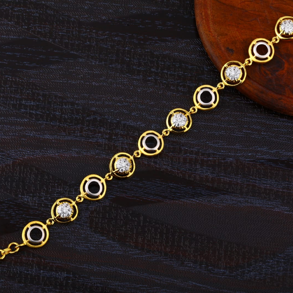 916 Gold Ladies Hallmark Designer Bracelet LB413