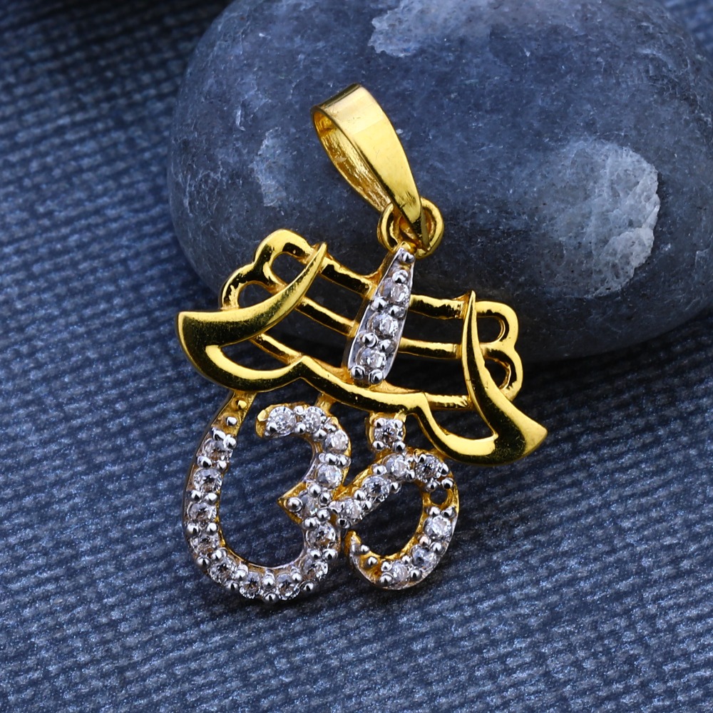 916 CZ Gold Hallmark God Pendant GP107
