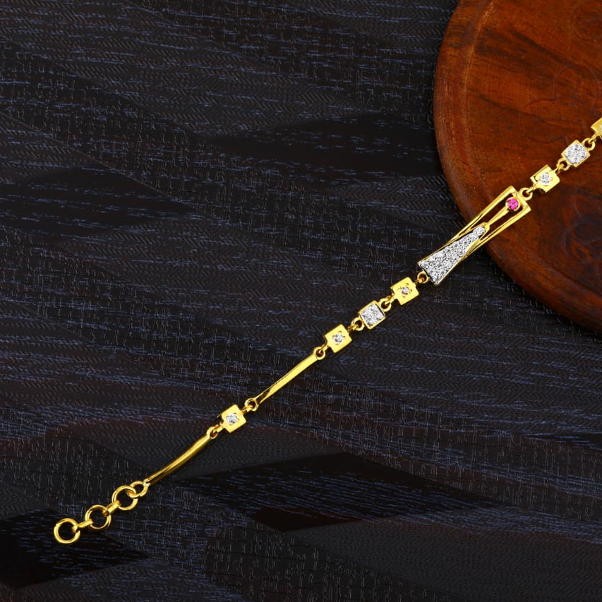 916 Gold Ladies Classic Bracelet LB423