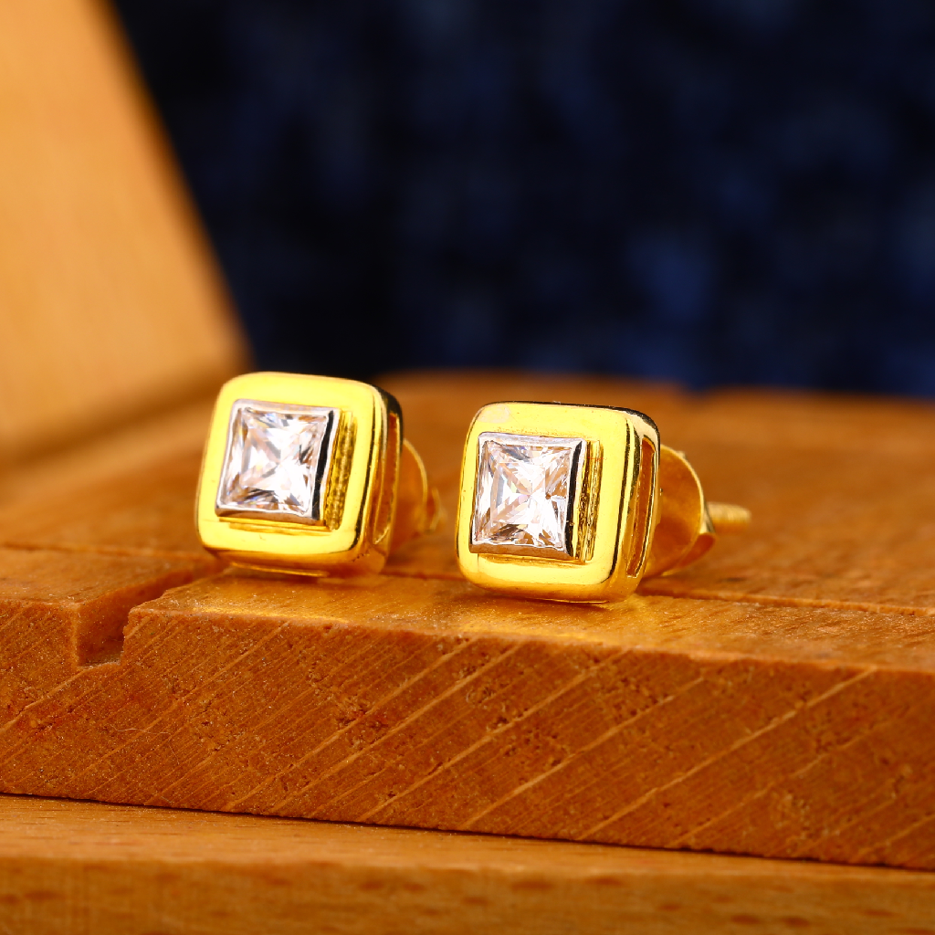 916 gold mens classic earrings me 25