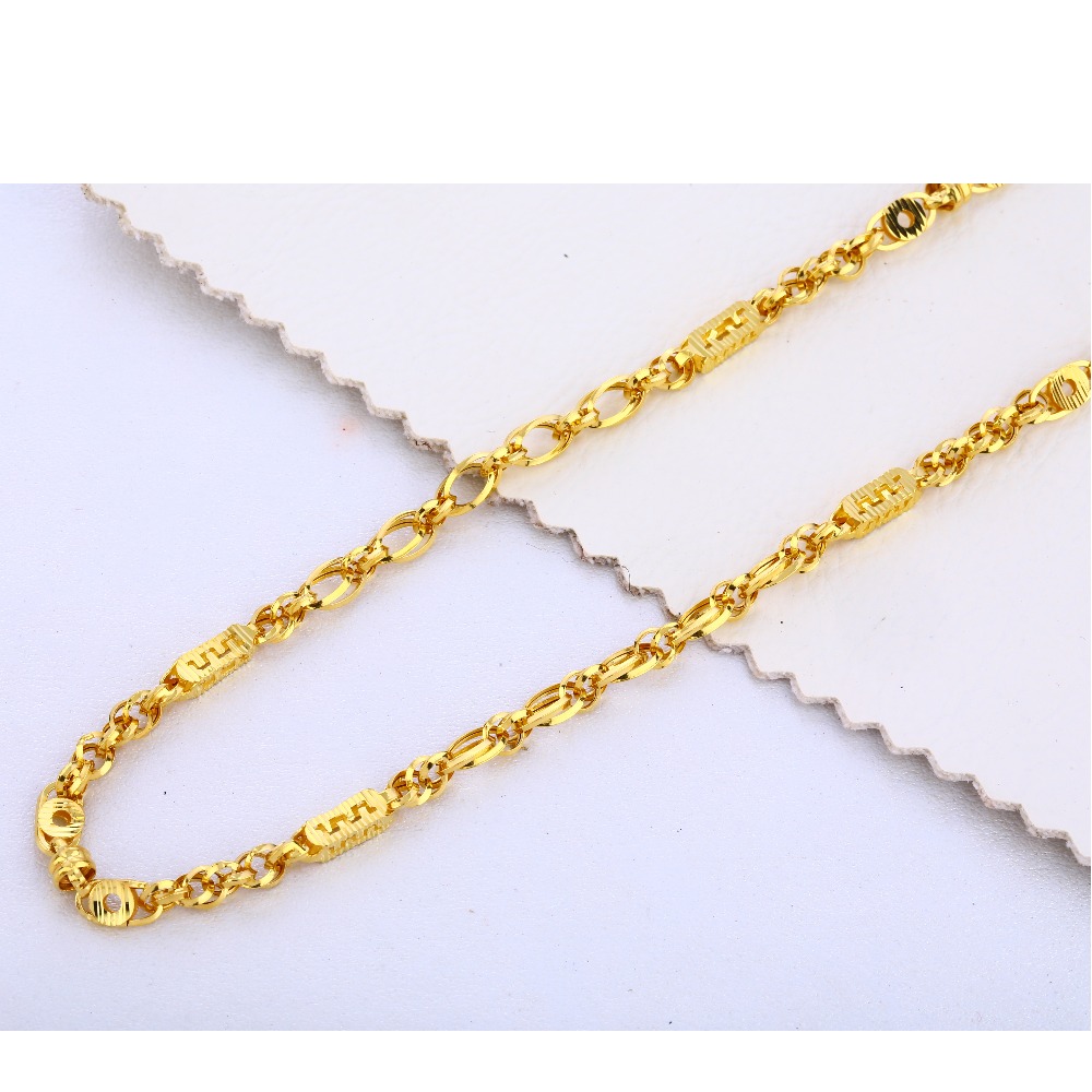 22KT gold plain Exclusive men's choco chain mCH309