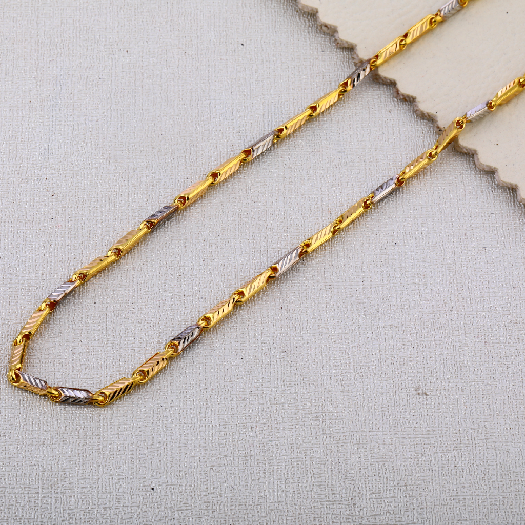 22kt gold mens Designer Plain choco chain MCH604