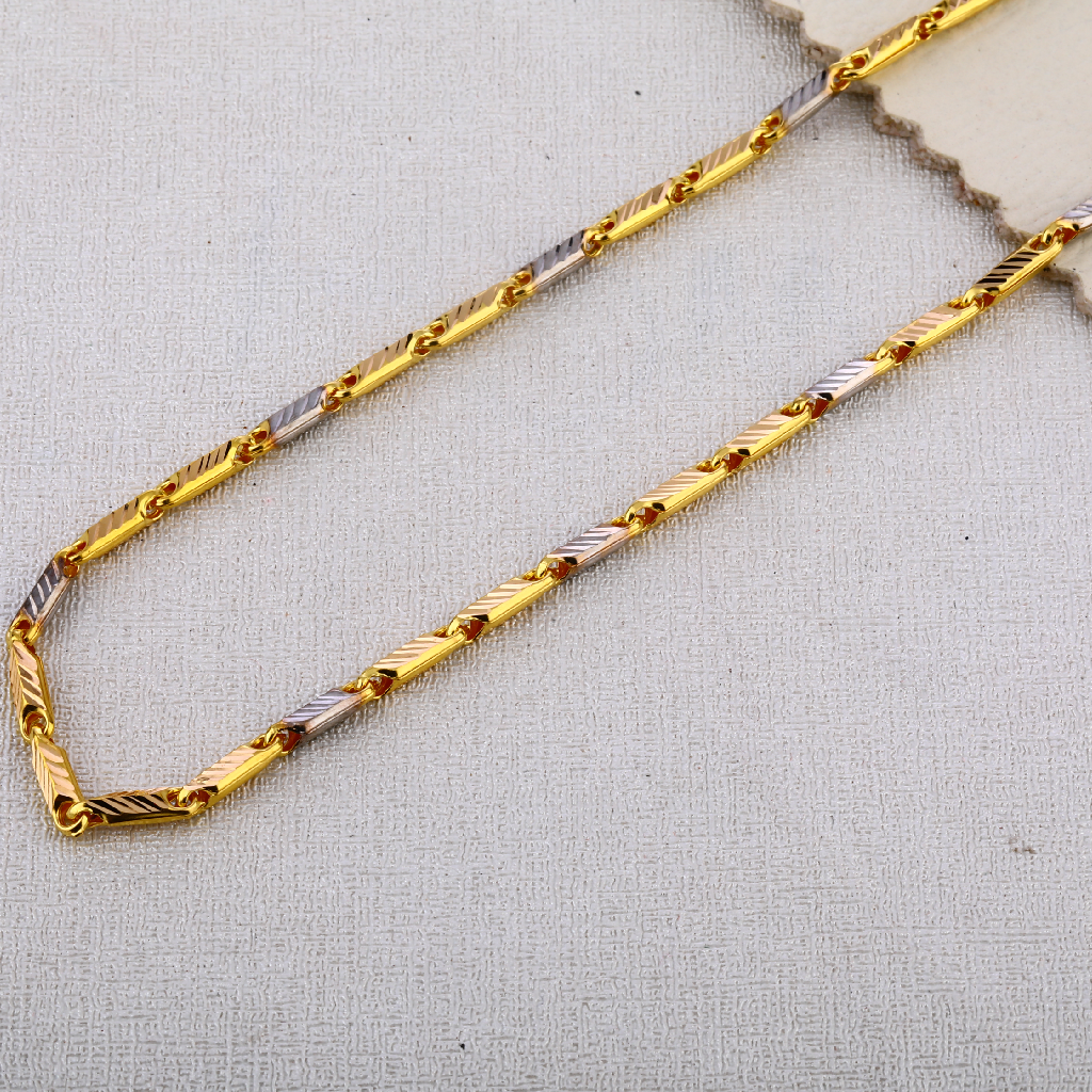 22kt gold mens hallmark Fancy choco chain MCH609