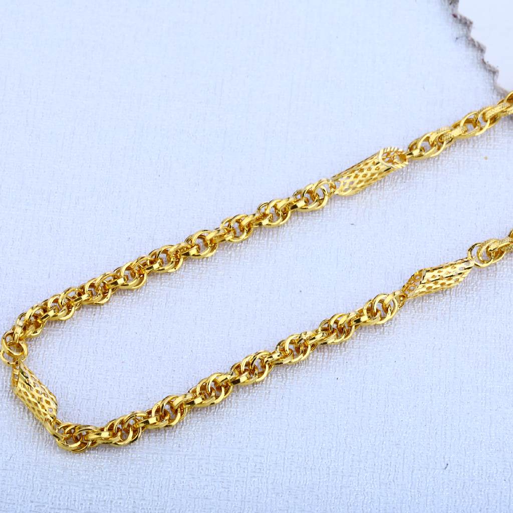 22ct Gold Hallmark Mens choco Chain MCH121