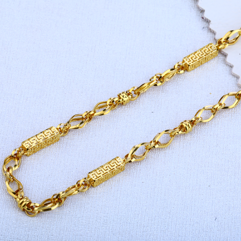 22ct Gold Hallmark Classic Mens Choco Chain MCH123