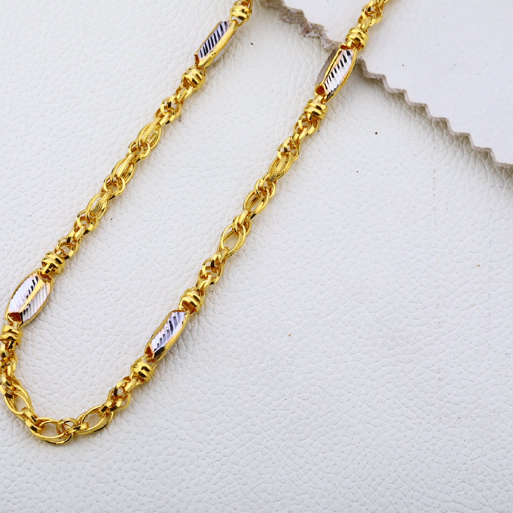 22KT  Gold Mens hallmark Fancy Choco Chain MCH236