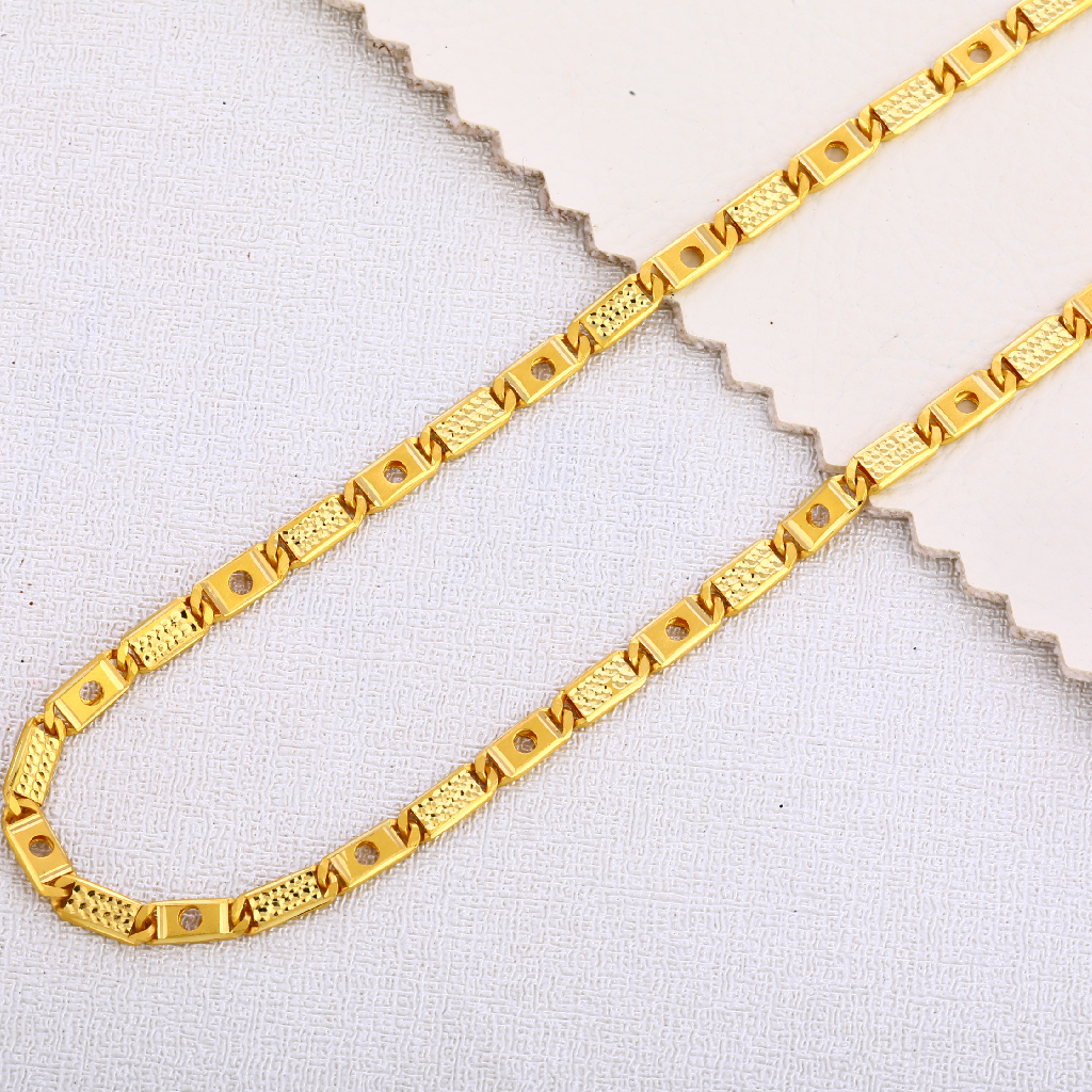 22KT Gold Mens Hallmark Stylish Choco Chain MCH363