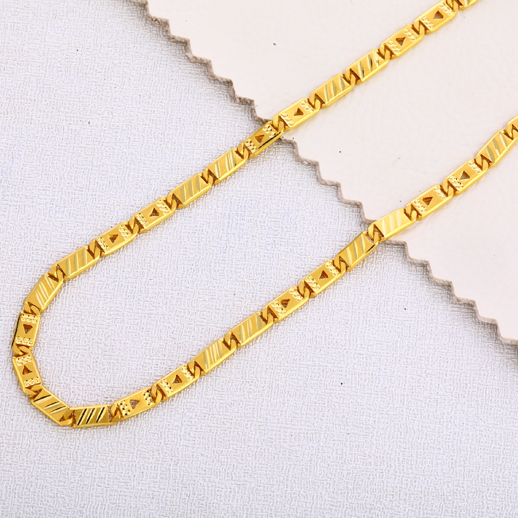 22KT Gold Mens Hallmark Fancy Choco Chain MCH365