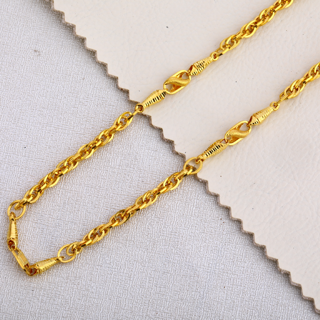 916 Gold Mens Plain Choco Chain MCH415