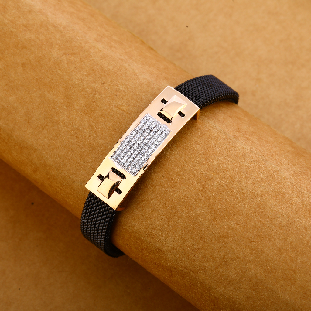 750 ROSE Gold Leather Bracelet MLB297