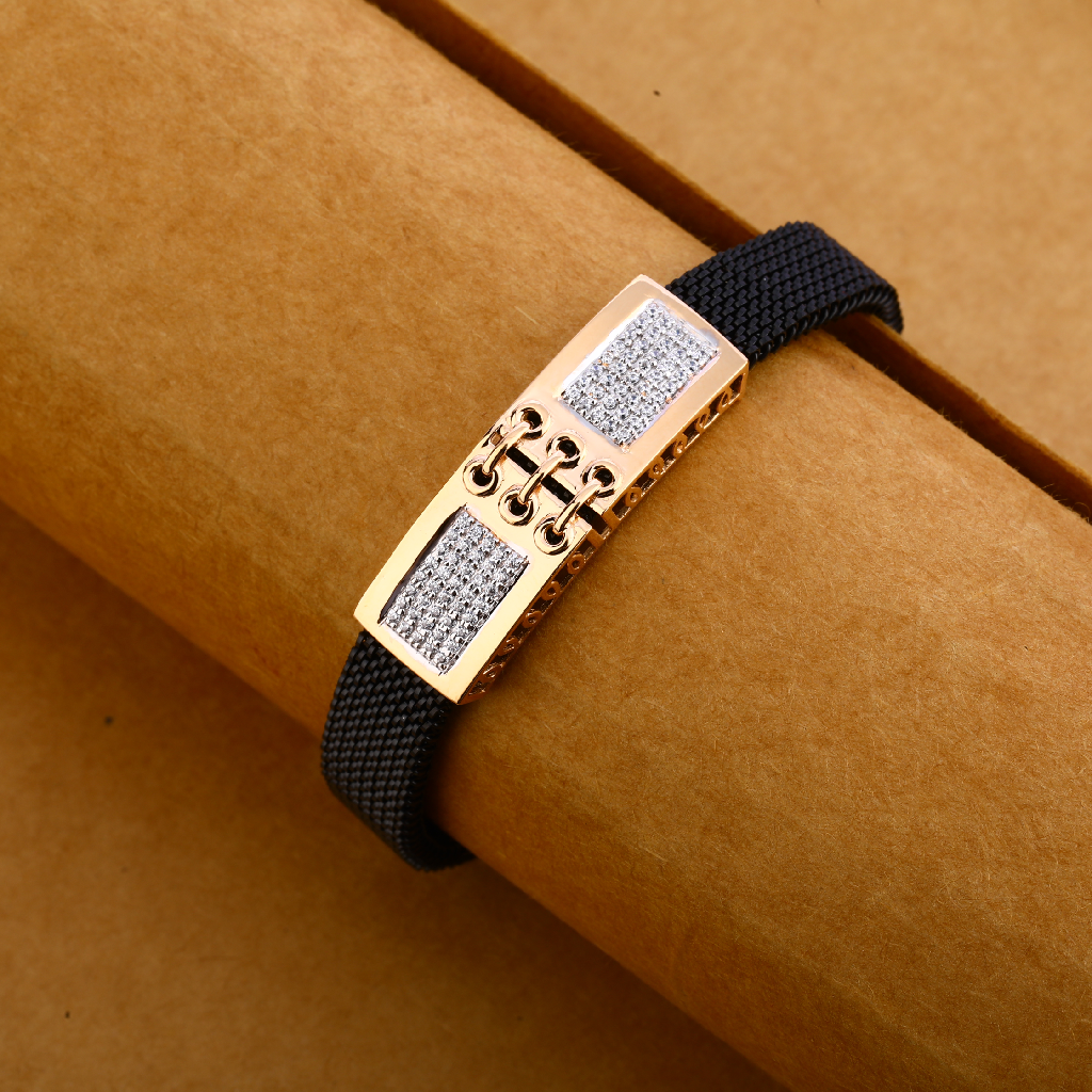 750 ROSE Gold Hallmark Gorgeous Mens Bracelet MLB299