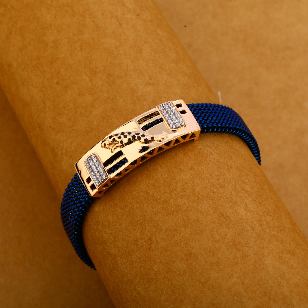 18CT Rose Gold Classic Hallmark  Mens Bracelet MLB318