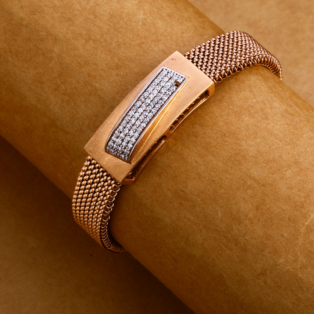 750 rose gold hallmark delicate leather bracelet mlb232