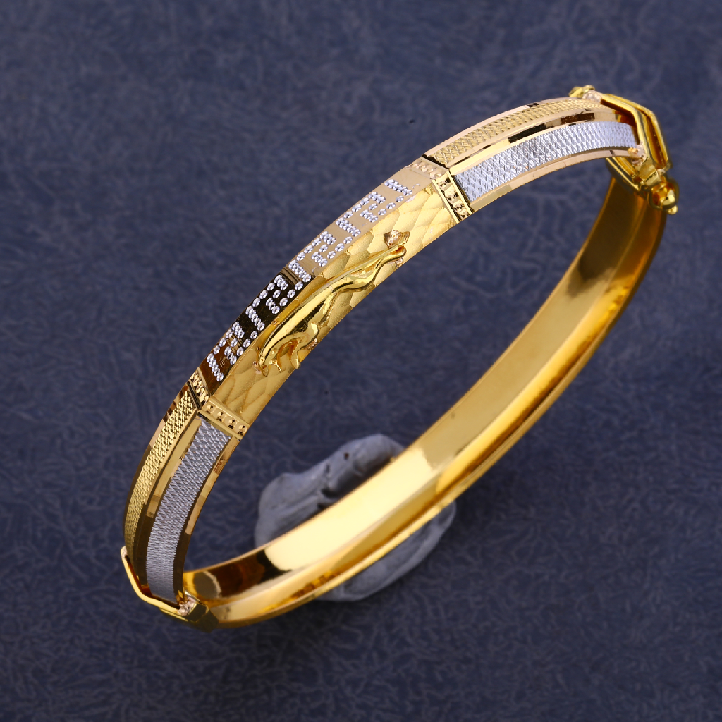 916 Gold Punjabi Mens Exclusive Lock Kada MPLKB71