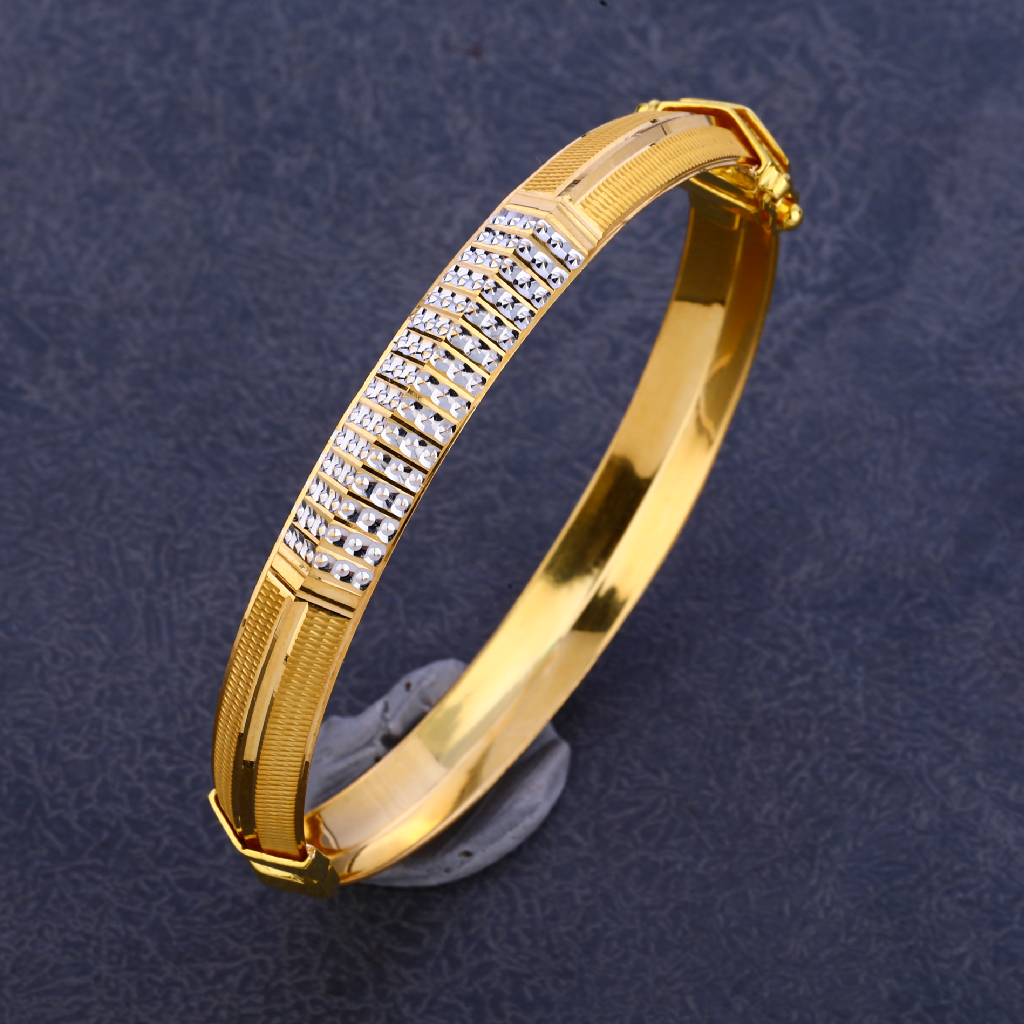 916 Gold Punjabi Mens Lock Kada MPLKB76
