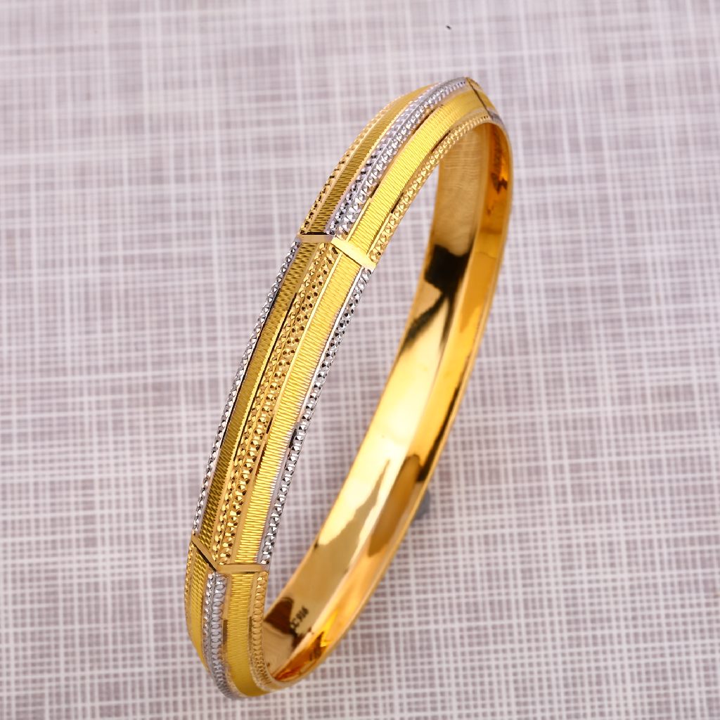 916 Gold Designer Lock Kada Bracelet  MPKB21