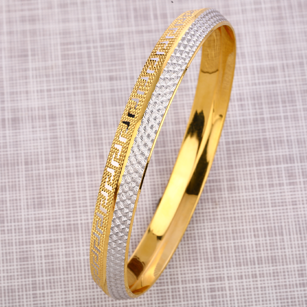 916 Gold Punjabi Gorgeous Gentlemens Kada Bracelet  MPKB24