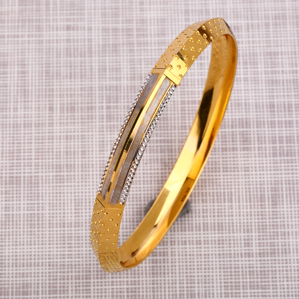 916 Gold Punjabi Classic Gentlemens Lock Bracelet  MPKB29