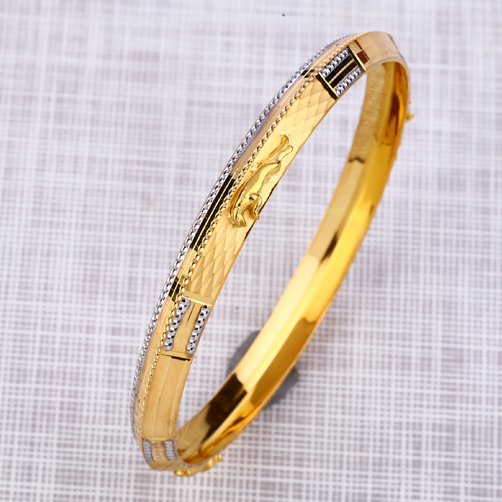 916 Gold Mens Punjabi Lock Kada MPKB41