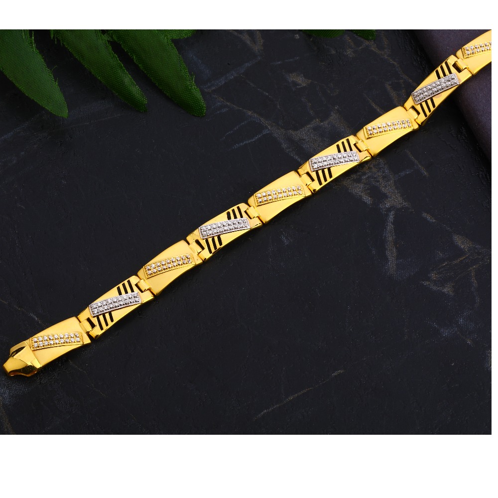 22KT CZ Gold Men's fancy Casting Bracelet MCB105