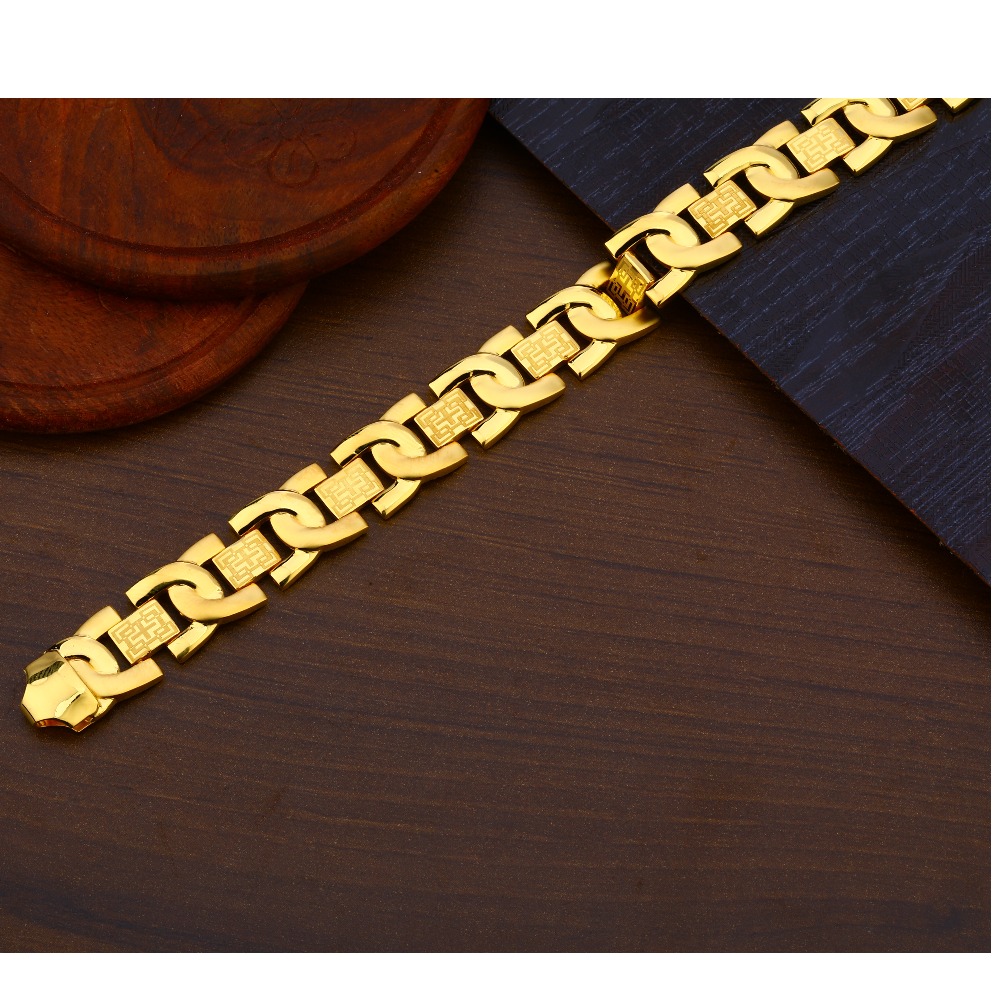 22KT Gold  Gentlemen's Designer Plain Bracelet MPB226