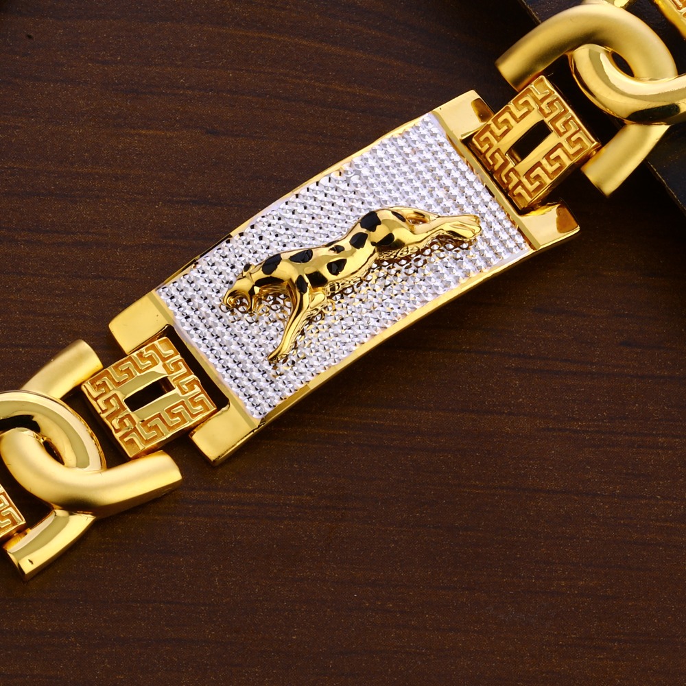 916 Gold Gentlemen's exclusive Plain Bracelet MPB261