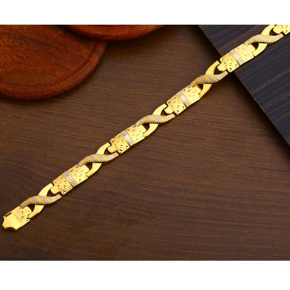 916 Gold Men's stylish Plain Bracelet MPB248
