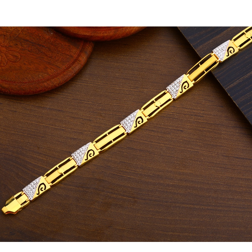 916 gold men's exclusive plain bracelet mpb245