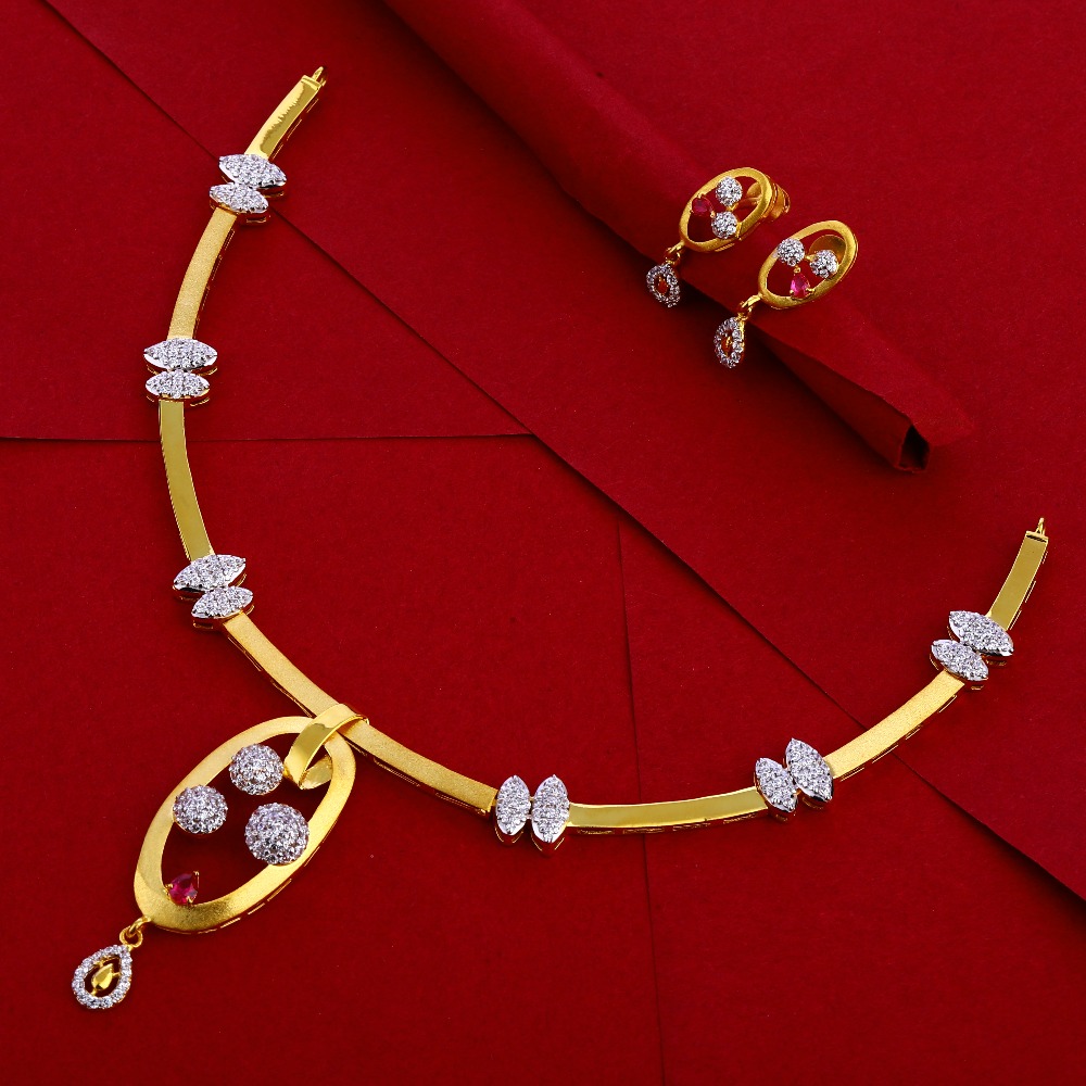 916 Gold Ladies exclusive Necklace Set LN258
