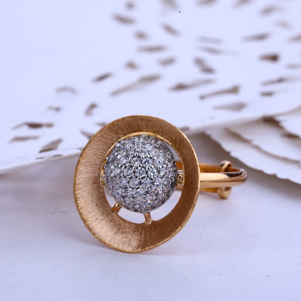 18CT Rose Gold stylish Ladies Ring RLR623