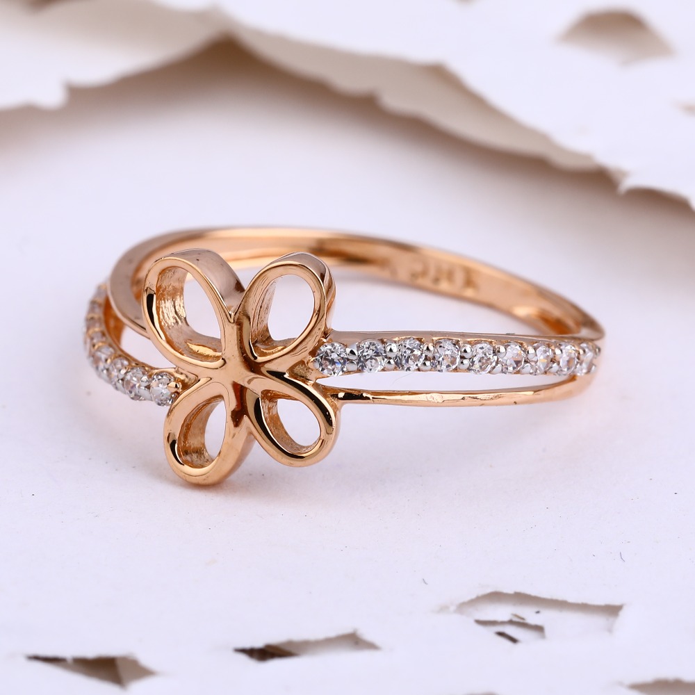 18KT Rose Gold Fancy Women's Ring RLR614