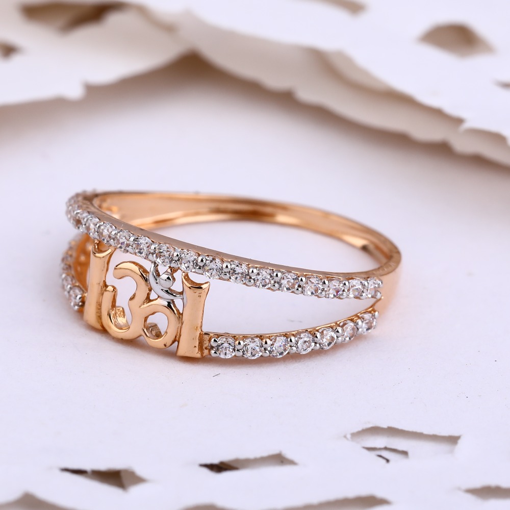 18KT Rose Gold CZ fancy Hallmark Ring RLR606