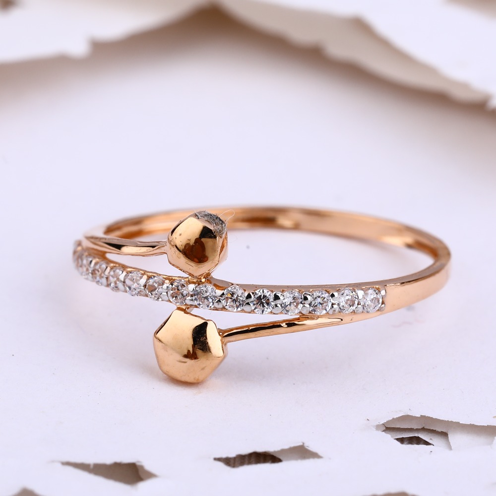 18KT Rose Gold Classic Ladies Ring RLR594