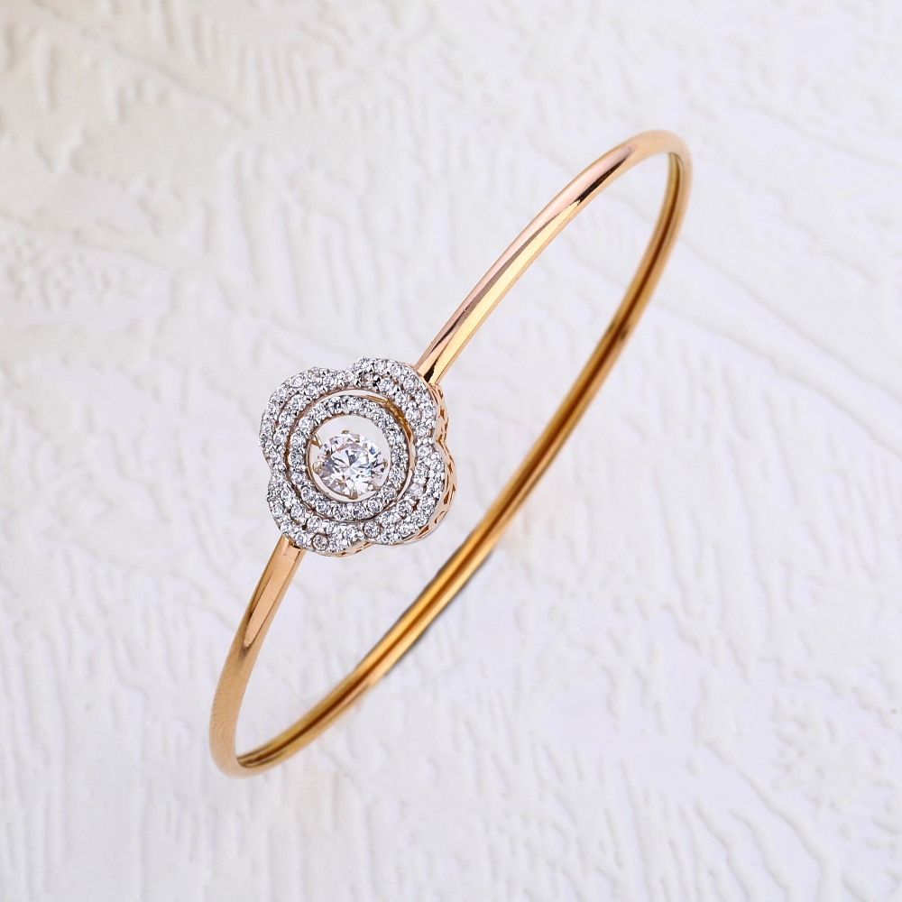 18KT Rose Gold fancy Ladies Bracelet  Kada RLKB316