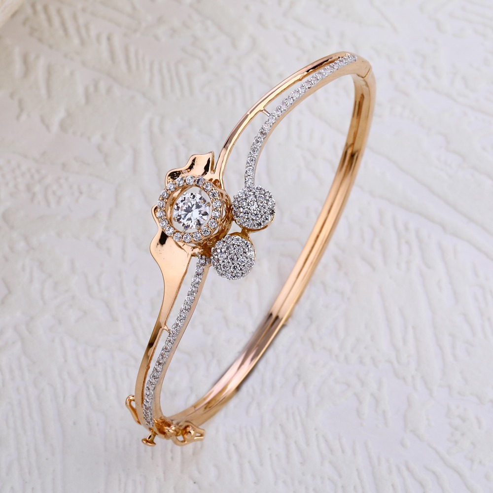 18KT Rose Gold CZ  gorgeous Women's  Kada RLKB309