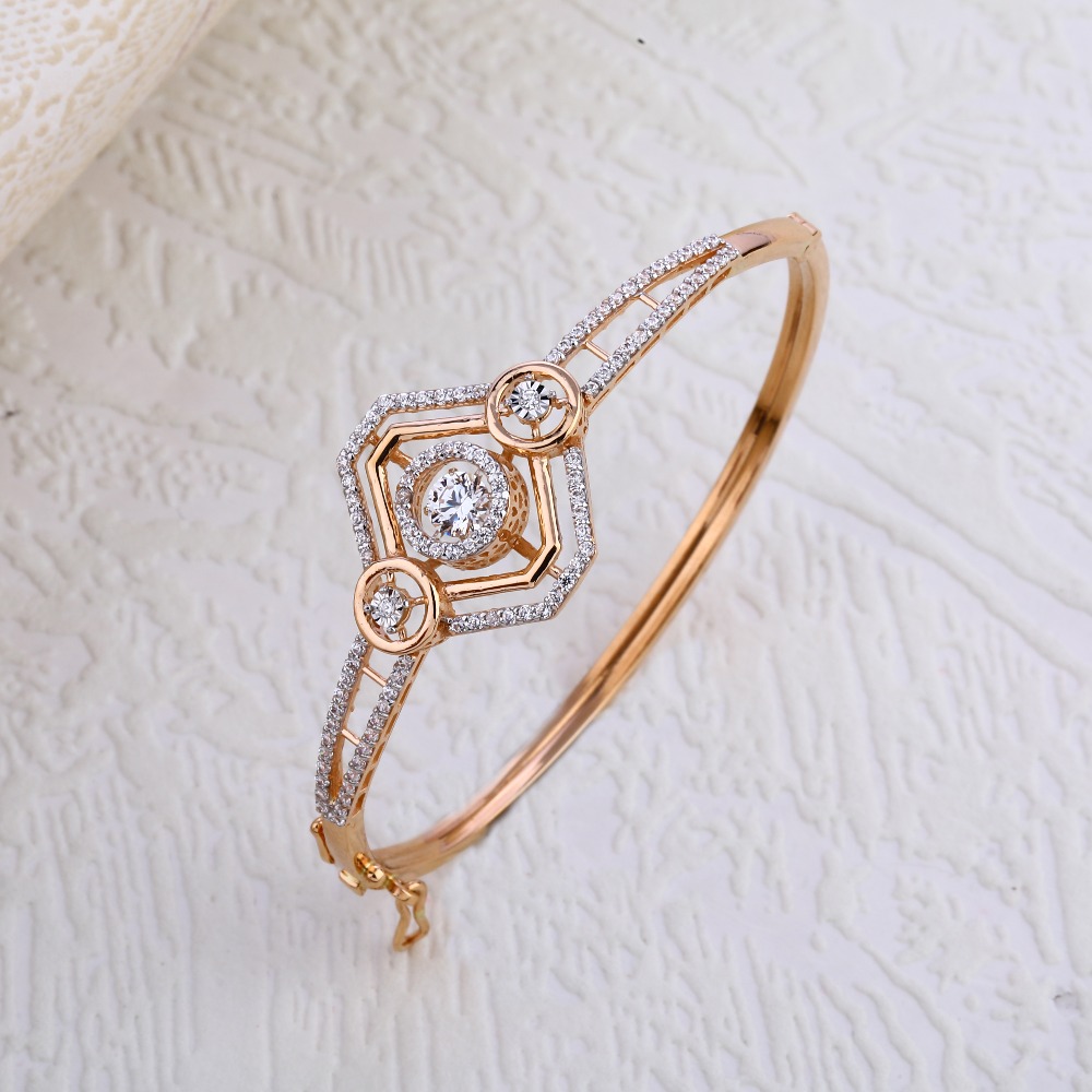 18KT Rose Gold Hallmark Gorgeous  Kada Bracelet RLKB301