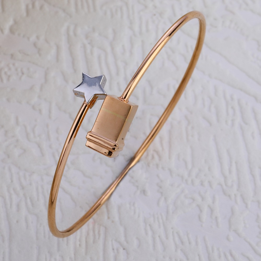 750 Rose Gold Gorgeous Hallmark Kada Bracelet RLKB285
