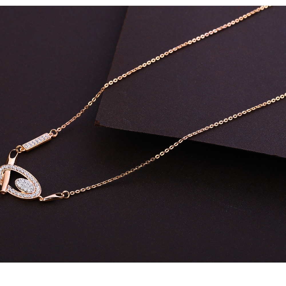 750 Rose Gold Delicate Ladies Necklace Tanmaniya RTM328