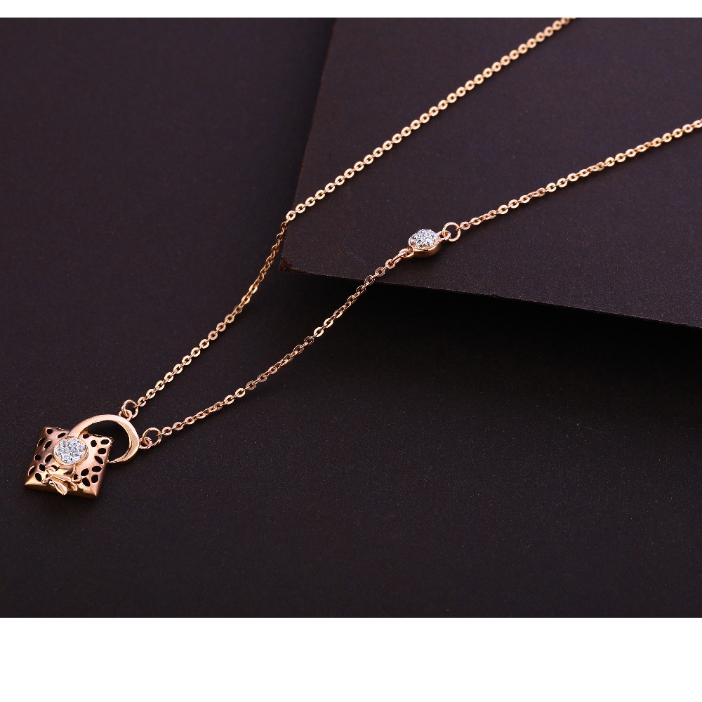 750 Rose Gold CZ  Fancy Women's Tanmaniya RTM322